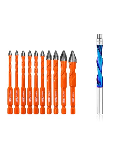 Jeu de mèches excentriques forets tête inclinée haute dureté bois 10 pcs
