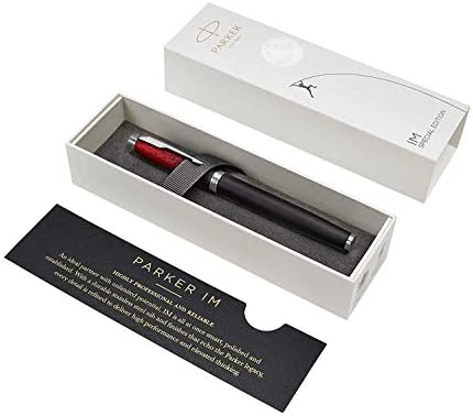 Parker Roller Pen IM Red Ignite Fine Tip Ink Black