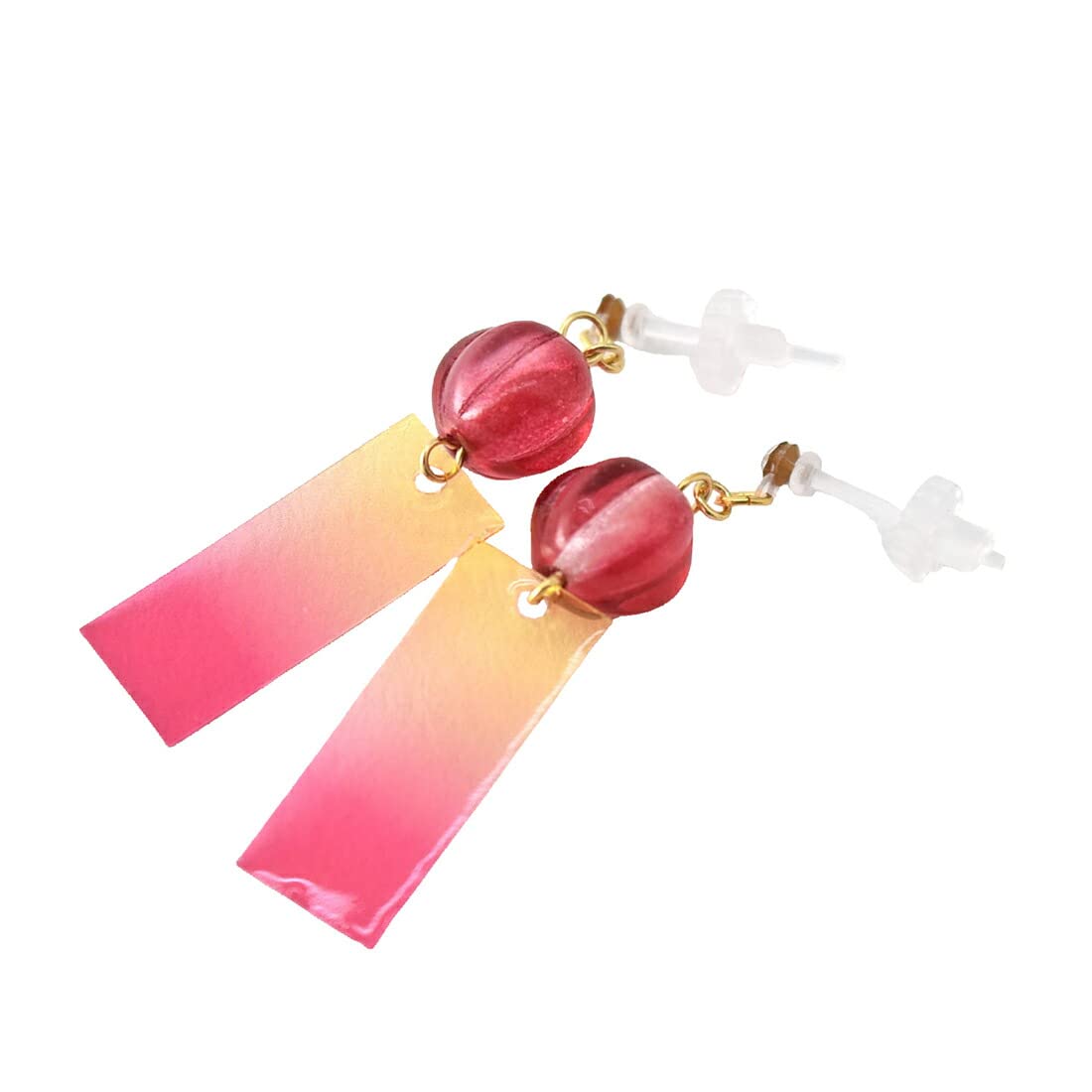 SUMMER CHANEL ピアス(両耳用) ピンク青グラデーション SUMMER CHANEL ピアス(両耳用) ピンク青グラデーション