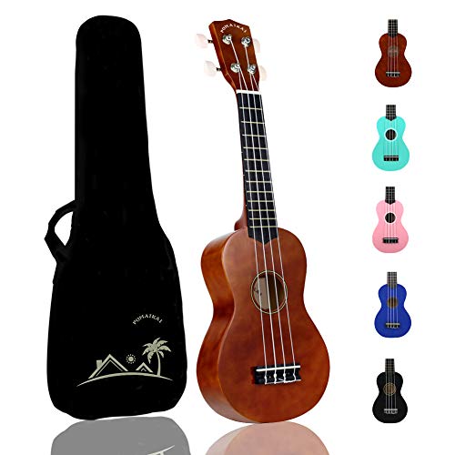 POMAIKAI Soprano Wood Ukulele Rainbow Starter Uke Hawaii kids Guitar 21 Inch