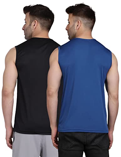 Image of Men's Regular Fit Sleeveless T-Shirt (Pack of 2)