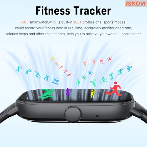 Image of 1.91 inch Smart Watch for Men,smart Watches for Women,Fitness Tracker with Message Call Function,120+ Sport Modes, IP68 Waterproof,24 Hours Heart Rate /Sleep Monitor,for Android /iOS (Black)