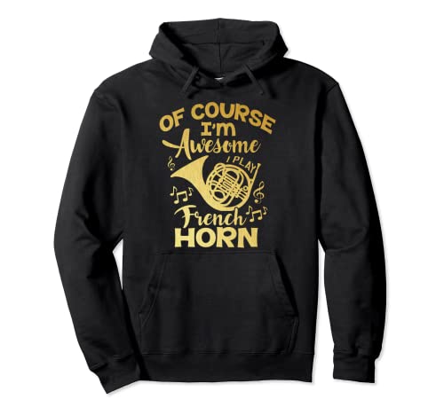 Impresionante I Play the French Horn Funny Gift idea para hombres y mujeres Sudadera con Capucha