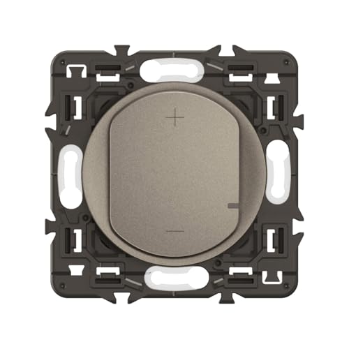 LEGRAND - Interrupteur Variateur - toutes lampes dimmables jusqu'à 125W - Commande d'Eclairage Complète - Prêt à Installer - Titanium