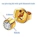 YWDKJGS Ear Piercing Kit - 4 Pack Ear Piercing Kits with 4 mm Stud Earrings, Surgical Steel Material (Gold)