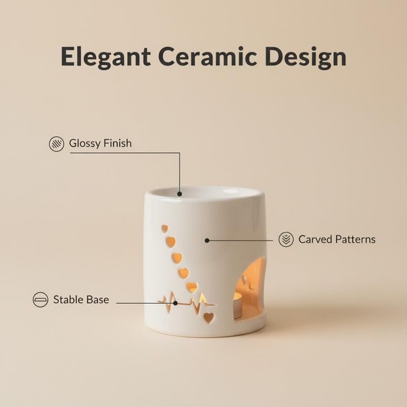 Calentador de Cera Cerámico con Diseño Islámico para Aromaterapia miniatura 4