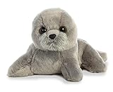 Aurora® Adorable Mini Flopsie™ Harpo Seal Stuffed Animal - Playful Ease - Timeless Companions - Gray 8 Inches