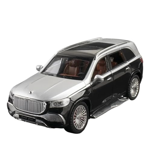 �_�C�L���X�g�J�[ 1:24 �ɓK�� GLS600 �X�P�[�������ԃ��f�� �V�~�����[�V���� �g�ݗ��čςݎԗ����f�� �f�B�X�v���C ���y�Y �R���N�V����(Silver 1)