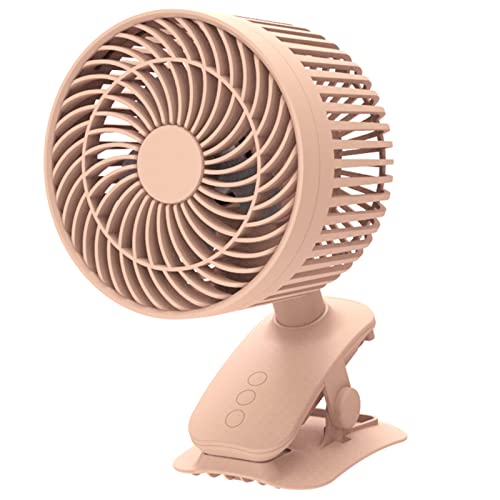 Ventilador portátil de clip con batería de 1200 mAh y carga USB de 3 velocidades