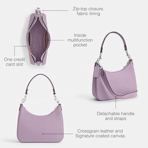 Image of Coach Unisex Hobo Crossbody Bag in Crossgrain Leather