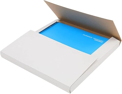 Winado 100 cajas de envío LP blancas, 12.5 x 12.5 x 12 pulgadas y 1 pulgada, perforadas para álbum de álbum de fácil plegado, cajas de envío para