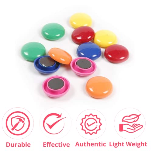 Image of Eduway (Set of 10) Colourful Magnet Buttons for Fridge,Magnetic Whiteboard | Stick Notes, Photos, Charts and More | Eduway Premium Accessories