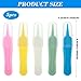 5 Pcs Nose Cleaning Tweezers, 5 Colors Baby Nose Picker with Round Plastic Head for Babys Care Comfortable Effective Noses Picker Tool Baby for Cleaning Ear Canals Nasal Umbilical Dirt