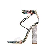  Hell&Heel - Modern/zugeschnitten Damen , (Turquoise Multi Snake), 39 B(M) EU