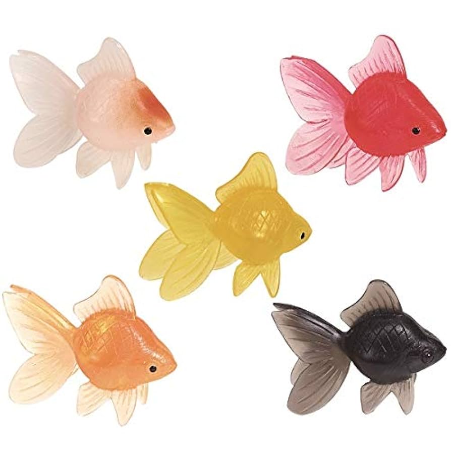 BANDAI - きんぎょ Amazon | ぷよぽにょ金魚 全5種 セット 白×赤 赤 金 黄 黒