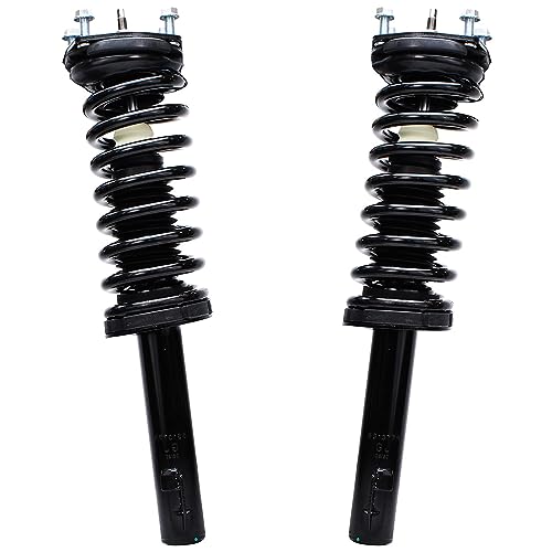 Image of Detroit Axle - Front 14pc Suspension Kit 2005-2010 Jeep Grand Cherokee Commander, 2 Struts 4 Lower & Upper Control Arms w /Ball Joints 4 Tie Rods 2 Sway Bars 2 Boots 2006 2007 2008 2009 Replacement