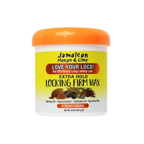 Jamaican Mango & Lime Love Your Locs Locking Firm Wax Strong Hold Styling Wax for Locs Twists & Braids Strengthens Conditions & Hydrates