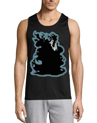 Camiseta sin mangas Anime 145 para hombre de algodón negro ligera casual