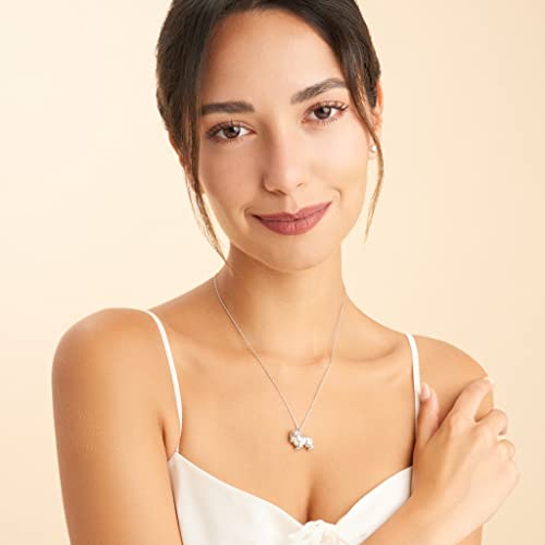 Scamper & Co Cavalier King Charles Pendant Necklace For Women And Girls And Girls - Premium Plated Rhodium Sterling Silver Rope Chain With Easy Closure Lobster Claw Clasp, 18 Inch #TOP2