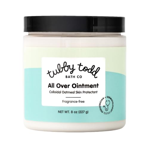 TUBBY TODD All Over Ointment - Baby Eczema Cream Everyday Multi-Purpose Sensitive Dry Irritation Baby Skin Relief Cream Steroid & Gluten Free Fragrance Free - 1 Pack 8 Oz