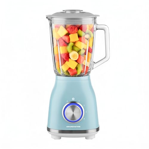 OVENTE Countertop Blender with 550W Motor and Glass Jar