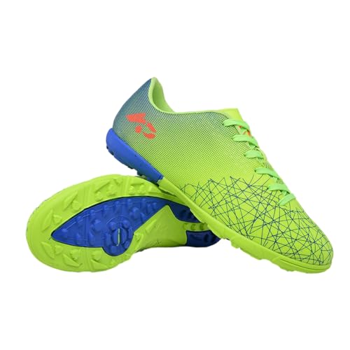 Mateju Botas de Fútbol para Niños Adolescentes, Zapatos de Fútbol Cesped Artificial Zapatillas Deportivas Transpirable Geométrico Zapatillas de Fútbol para Competición