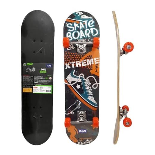 Skate SemiProfissional Infantil Enviamos Montado Completo Madeira Iniciante 79cm Menino Menina Até 50Kg Varias Estampas Premium (REALIZA ECOMM®) (Xtreme)