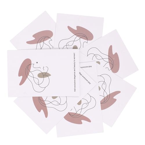 DIYEAH 100 Piezas Tarjeta de papel con adorno de cara doble anillos mostrar soportes Colgante papel de embalaje papel de envoltorio tarjetas de exhibición para joyería collar de cartón