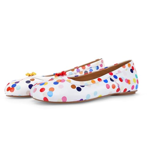 Image of Tabi Shoes Women Split Toe Shoes Wide Width Ballet Flats Comfort Casual Work Shoes for Women Office