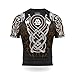 RASHNINJA Viking Ranked Short Sleeve Shirt Men’s Compression Rash Guard for MMA, BJJ, Jiu-Jitsu, No Gi, Training (Large, Brown)