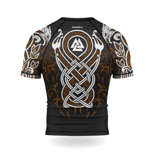 Viking Ranked Short Sleeve Shirt Men’s Compression Rash Guard for BJJ, MMA, Jiu-Jitsu, No Gi, Training3