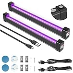 URAQT 2 Pack UV LED Black Light Bar, 10W USB Blacklight Tube, 395-400nm UV Light for Halloween Decorations, Party Accessories, Body Paint, Urine Detection