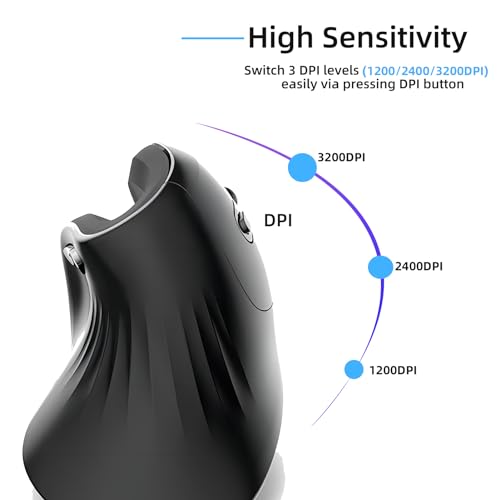 Souris verticale sans fil idéale pour le télétravail et l'espace de bureau - 5