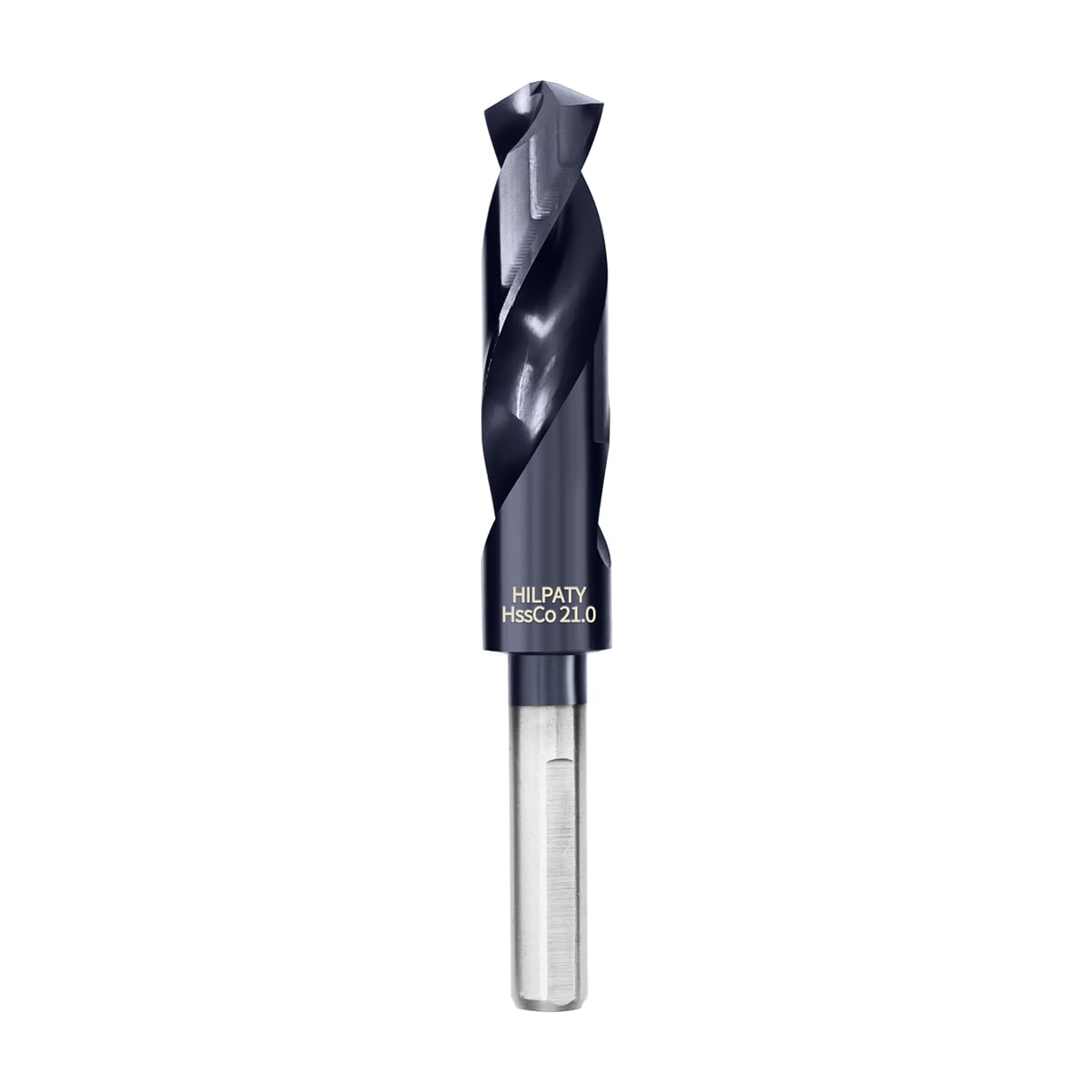 Cobalt Drill Bit 21mm, M35 HSS AlTiN Coating Reduced Shank Drill Bit for Metal, Stainless Steel, Aluminium, Alloy, Wood, Plastic, Non-Ferrous Etc.