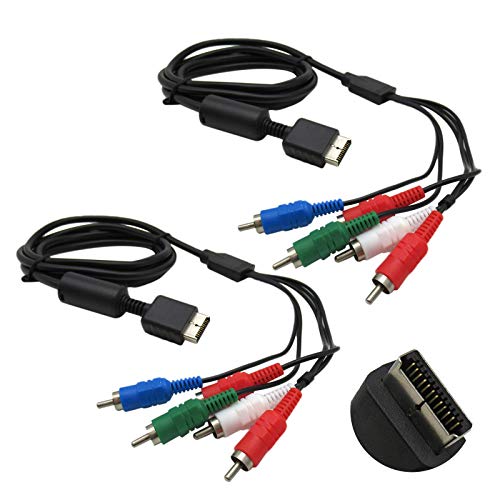 2X HD Component A V AV Audio Video Cable Cord for Sony Playstation 3 PS2 PS3 Slim