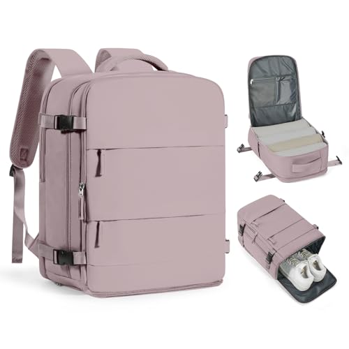 Image of Travel Backpack Carry On Flight Aapproved Personal Item Travel Bag Mochila De Viaje Travel Backpack For Men Spirit Airlines Personal Item Bag 18x14x8 Carry On Backpack For Airplanes Lotus Root Pink