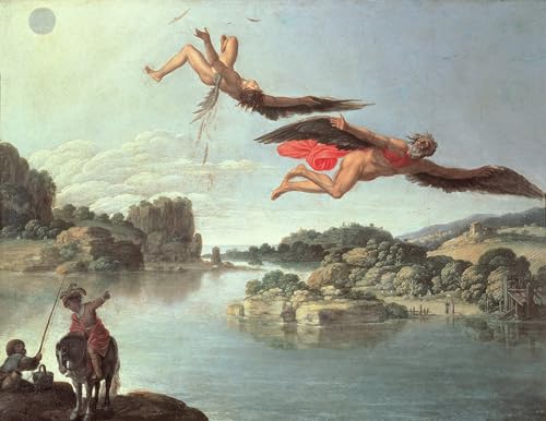 La Chute d'Icare Carlo Saraceni Peintures Art Mural Moderne Toile 60x90cm