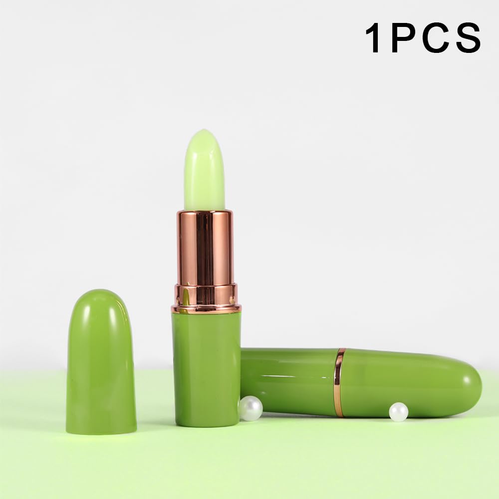 BINGBRUSH Aloe vera Color Changing Lipstick,Moisturizer Long Lasting Lip Care Magic Lip Gloss,Mood Makeup Lipstick Set,24 hours original(3Pcs Aloe+Strawberry+Cherry, 3 Count (Pack of 1)): 1 Count (Pack of 1) 1pc 01#Aloe vera