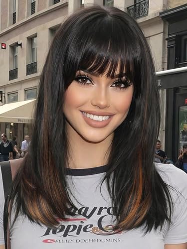 AISI HAIR 【Beginner Friendly Wigs】 Dark Brown with Blonde Highlights