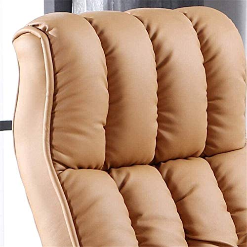 Xzgden Lightweight Office Chair,Home Boss Leather Chair, Reclining Computer Office Chair Ergonomic Swivel Chair, Pu Leather 150 Reclining Footrest Kneeling Chair (Color : Khaki) (Color : Khaki) #TOP2