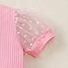 Magic Park 1-6Y Baby Girl Ribbed T-Shirts Toddler Puff Sleeve Blouse Kids Knit Tee Girls Solid Color Casual Tops（Puff Sleeve Pink, 1-2 Years