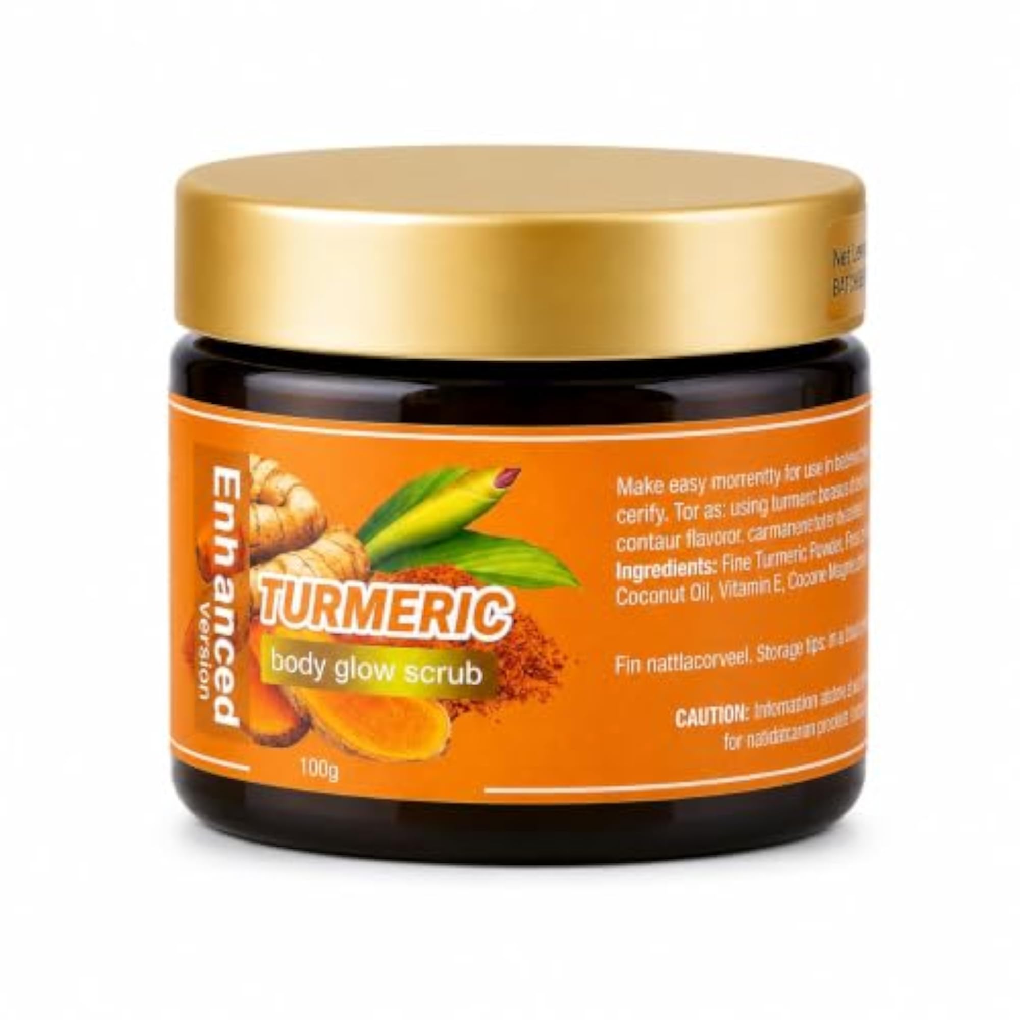 Turmeric Body Glow Scrub for Deep Exfoliation, Unisex