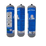 Set 3 Pezzi Bombole Co2 E290 Usa e Getta 600 grammi Uso Alimentare Attacco Standard 11 mm passo da 1