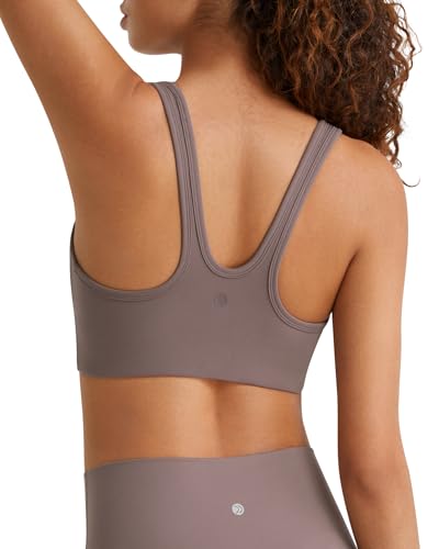 Image of G4Free BareFeel Square Neck Sports Bra Padded for Women - Strappy Y Back Crop Tank Tops Workout Camisole