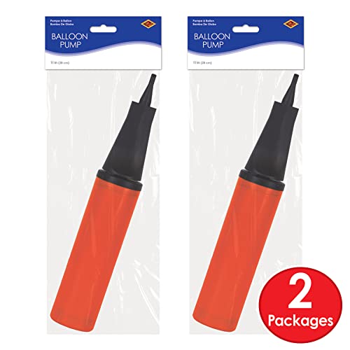 Beistle 2 Piece Plastic Portable Hand-Held Pumps for Balloons and Inflatables at Graduation, Baby Shower, Wedding, Birthday Party Supplies, 11", Red/Black by Beistle - Used condition - Image 5