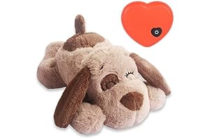 BeverlyShark Anxiety Relief Puppy Dog Stuffed Animal with Heartbeat