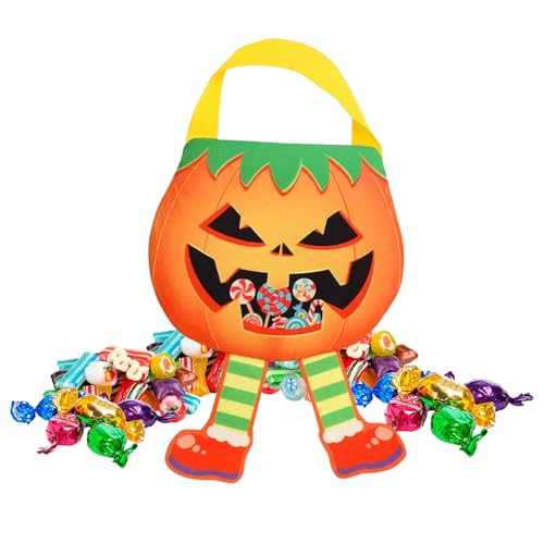 Bolsas de dulces de Halloween – de tela no tejida, reutilizable para truco o trato, soporte para regalos de de vacaciones, accesorio de festival, para aperitivos, dulces