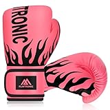 Flintronic Boxhandschuhe Kinder, Kinder Boxhandschuhe, 4oz Junior Boxing Gloves, Kickboxhandschuhe für Muay Thai, MMA, Kampfsport, Kickboxen, Sparring (3-10 Jahre) Stil-C Rosarot