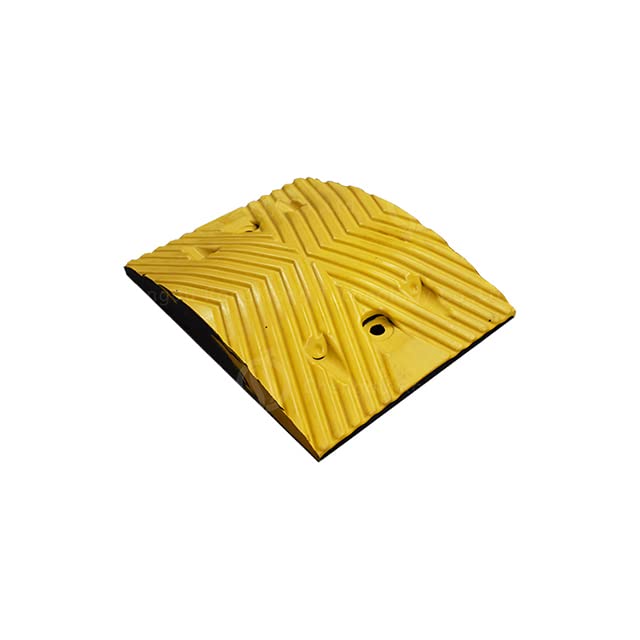 Warrior Speed Hump With Reflective Cat Eyes, Rubber, 500MM Length x 350MM Width, Yellow