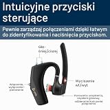 Poly Voyager Legend 50 UC bezprzewodowy zestaw słuchawkowy Bluetooth, pojedyncze ucho, mikrofon z redukcją szumów, blokada wiatru, redukcja szumów AI, etui do ładowania, bateria do 10 godzin, lekki